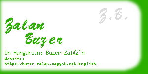 zalan buzer business card